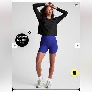 Beyond Yoga Blue Bike Shorts 5 in inseam